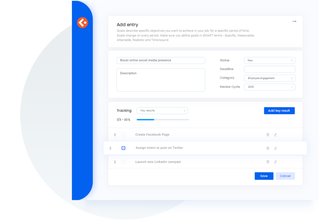 Desglose de los objetivos en hitos o resultados clave