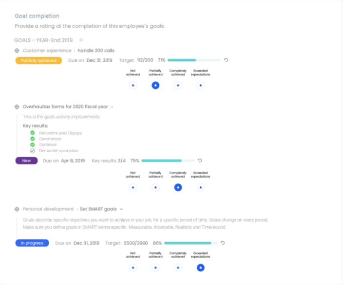 Primalogik performance review questions software screenshot